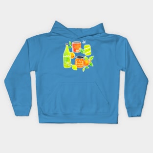 Sunny Citrus Pop Art Kids Hoodie